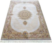 DY Hodvábny exkluzívny koberec Qum Silk 03 - krémová Rozmer: 150x230 cm