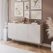 KOMODA LUCCA TROJDVEROVÁ KAŠMÍR / DUB LINEA 144 cm