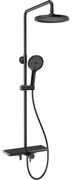 Mexen Frost, sprchová sada s ručnou a dažďovou hlavicou, čierna, 78111-70