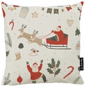 Obliečka na vankúš s vianočným motívom 45x45 cm Happy Santa – Butter Kings