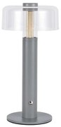 LED Stmievateľná dobíjacia stolná lampa LED/1W/5V 3000K 1800 mAh šedá