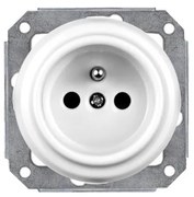 Elhard Okrúhla keramická zásuvka, biela KV2000W