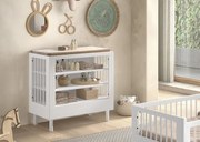 Prebaľovací pult Modena z bukového masívu biela 100cm