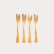 Súprava dezertných vidličiek REGALIA zlatá (4ks) 763786