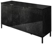 Komoda Mango mramor čierna