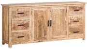 furniture-nabytek.cz - Masívny príborník Mumbai z mangového dreva, lakovaný, hnedý – 180×42×80 cm