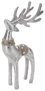 VIANOČNÁ SOŠKA DEER 23CM STRIEBORNÁ