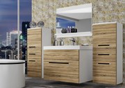 Kúpeľňový nábytok Belini dub sonoma + umývadlo + zrkadlo ROD M 4/0/W/DS/0/ZW