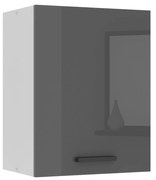 Kuchynská skrinka Belini Premium Full Version horná 45 cm šedý lesk