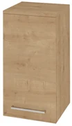 Mereo Mereo, Bino kúpeľňová skrinka horná, 63 cm, pravá, biela, biela/dub, MER-CN626