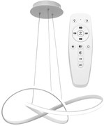 Toolight - Ring, LED závesné  svietidlo + diaľkové ovládanie APP396-CP, biela, OSW-06912