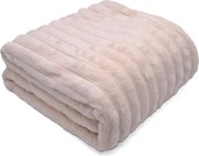 Mikroplyšová deka Stripe krémová 150x200cm TiaHome