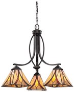 Elstead QZ-ASHEVILLE3 - Luster na reťazi Tiffany ASHEVILLE 3xE27/60W/230V