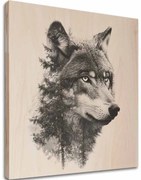 Obraz na dreve Varg - Duch škandinávskej divočiny