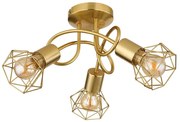 Globo 54802GB-3D - Prisadený luster XARA I 3xE14/40W/230V zlatá