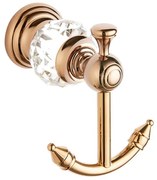 Mexen Estela dvojitý háčik na uteráky, zlatoružová - 7011535-60