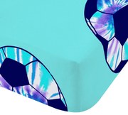 Tyrkysová napínacia detská plachta na jednolôžko 90x190 cm Tie Dye Football – Catherine Lansfield