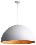 Luster na lanku SFERA 1xE27/60W/230V pr. 35 cm biela/medená