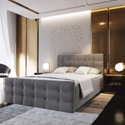 GLAMOUR MANŽELSKÁ POSTEĽ 140X200 + TOPPER VISCO + ÚLOŽNÝ PRIESTOR + KRYŠTÁLIKY COSMIC 160