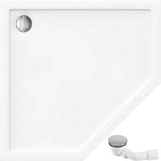 Rea Diamond - akrylátová sprchová vanička 80 x 80 x 5 cm + sifón, biela, REA-K8544