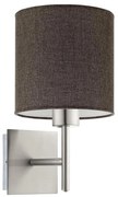 Eglo - LED  Nástenné svietidlo TUNJA 1xE27/60W/230V matný chróm/hnedá 1xEG32507+1xEG32496