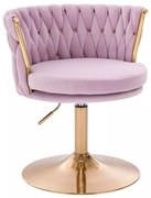 LuxuryForm DESIGN Stolička LYON VELUR na zlatom tanieri - levanduľa