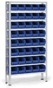 Regál s plastovými boxmi BASIC, 1730 x 850 x 300 mm, 40x box B