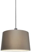 Moderné závesné svietidlo čierne s tienidlom 45 cm taupe - Combi 1