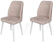Súprava jedálenských stoličiek Alfa Cream and White, 2 ks