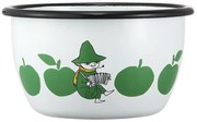 Miska Moomin Joyful Apples 0,6l, smalt / bielo-zelená