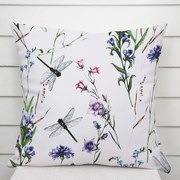 Biante Bavlnená obliečka na vankúš Sandra SA-429 Lúčne kvietky s vážkami 30 x 50 cm