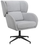 Svetlosivé zamatové kreslo ušiak Vanessa – Støraa