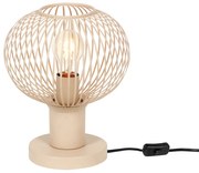 Moderná drôtená stolná lampa béžová 23 cm - Gila