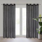 ZÁVES NA KRÚŽKOCH AGIS 140X250 CM ČIERNA