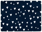 Čierna malá rohožka so srdiečkami Small srdce - 40 * 30 * 1cm