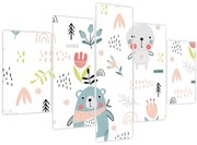 Obraz - Zvieratká na lúke (150x105 cm)