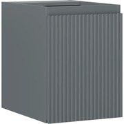 Mexen Rivel, kúpeľňová skrinka 35 cm, 1 dvierka, s drážkami, grafitová matná, 91A21-03547-1-BF66