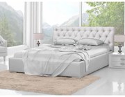 Kontinentálna posteľ Enoa, Rozmer postele: 140x200, Dostupné poťahy: ekokoža Soft 017 (biela)