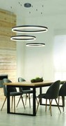Veľká lampa s 3 Led svetelnými bodmi Halo Pendant 120+100+80 Cct Ring Salon