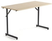 Rokovací stôl Claire, 1200x600 mm, brezový laminát/čierna