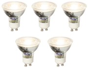 Sada 5 stmievateľných LED žiaroviek GU10 5W 370lm 3000K