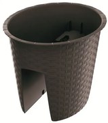 Kvetináč Ratolla Railing tmavohnedý