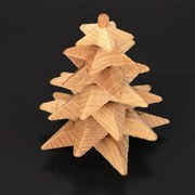 AMADEA Drevený 3D strom z masívu skladaný 9 cm