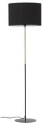 Čierna stojacia lampa s textilným tienidlom (výška 160 cm) Canar – Kave Home