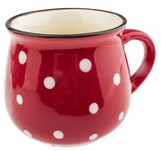 Keramický hrnček Dots 75 ml, červená, 75 ml