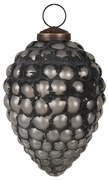Granitová antik sklenená vianočná ozdoba šiška Noirre - Ø 8*11 cm