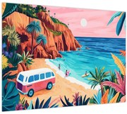 Obraz - Karavan pri oceáne (70x50 cm)