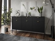 KOMODA VIGGO ČIERNA MATNÁ 154 cm