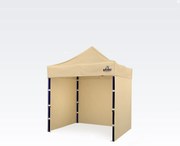 BRIMO Párty stan 2x2 m s 3 Stenami: Nožnicový Oceľový Prístrešok na Záhradu - s 3 stenami - Béžová 20