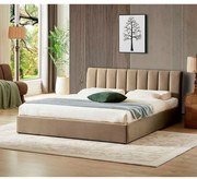 SIGNAL MEBLE Manželská posteľ 160x200 MONTREAL VELVET, béžová, béžová bluvel 28